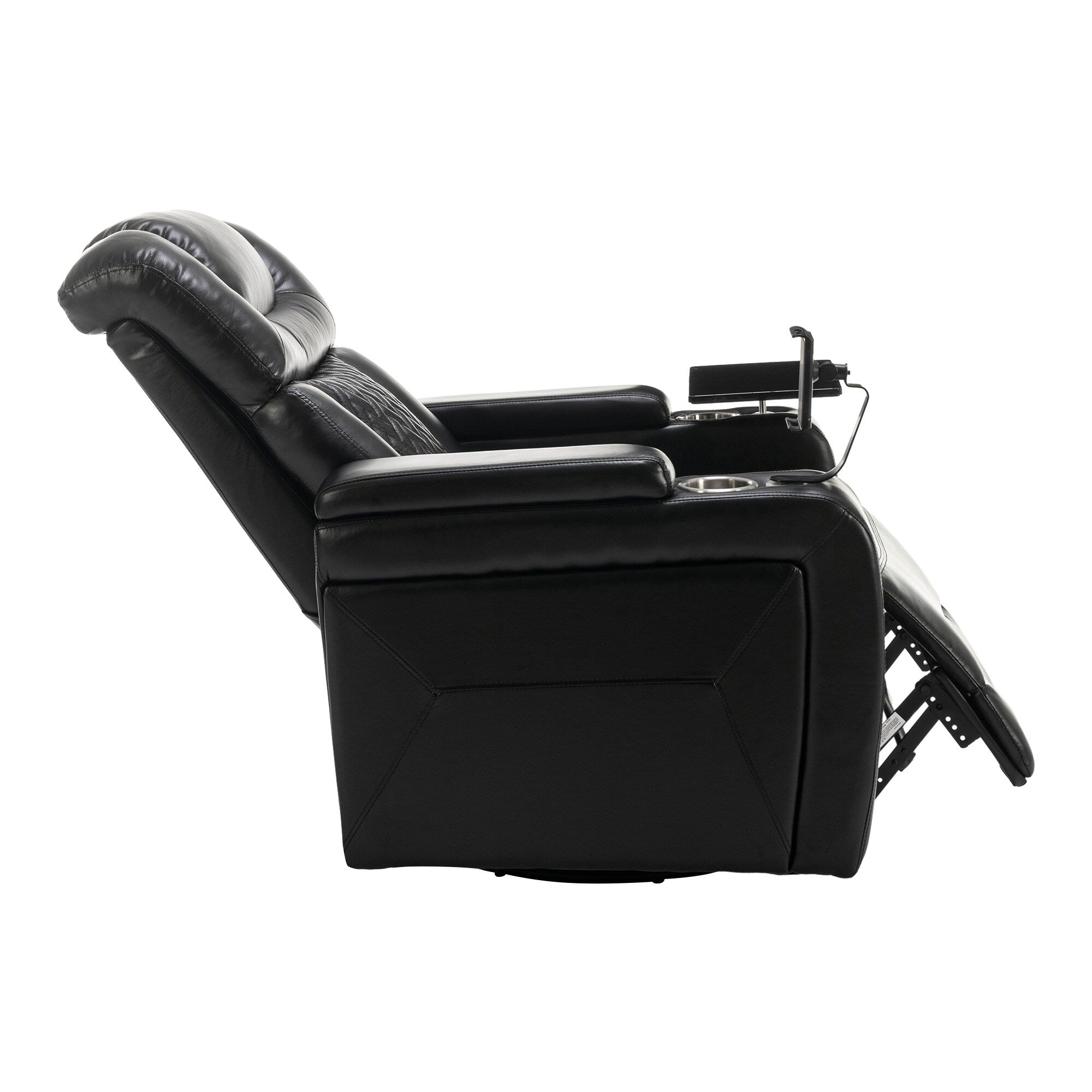 Fauteuil inclinable électrique pivotant à 270 degrés, siège individuel, fauteuil inclinable pour home cinéma, avec plateau, support pour téléphone, porte-gobelet et port USB