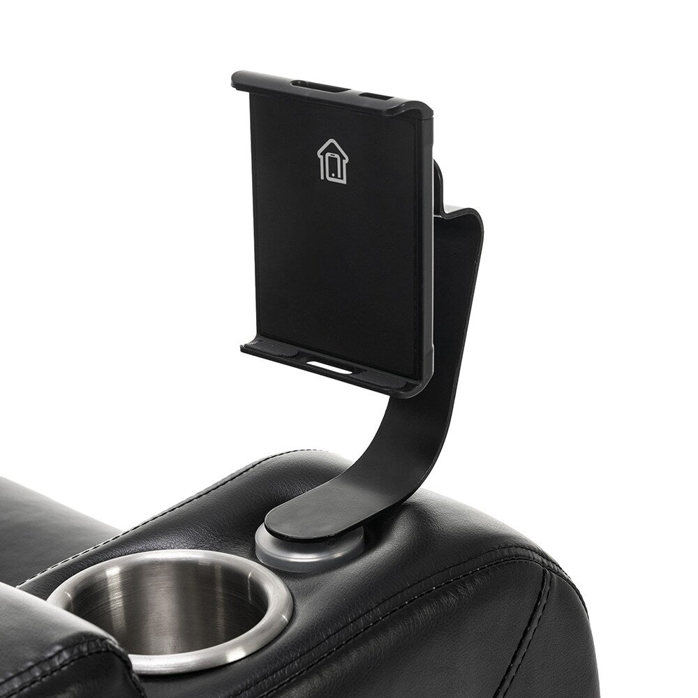Fauteuil inclinable électrique pivotant à 270°, fauteuil multimédia avec multi-plateau et rangement
