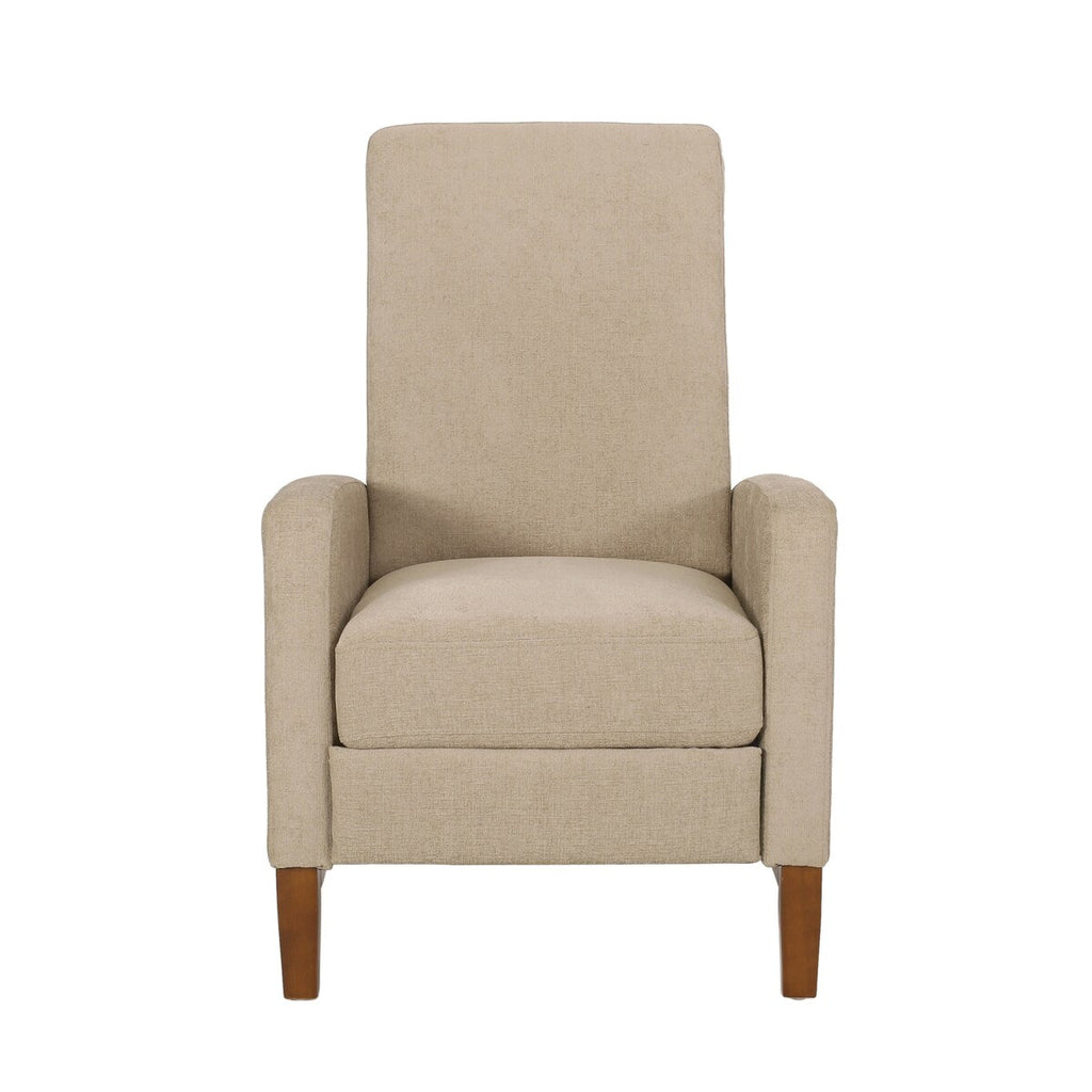 Canapé inclinable classique en bois de 27 pouces de large, fauteuil club manuel et rembourré, meuble de salon