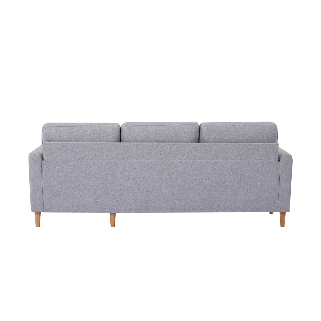 Canapé-lit 3 places en tissu de 28,35 pouces en forme de L avec lit gigogne, méridienne et poches de rangement pour accoudoirs