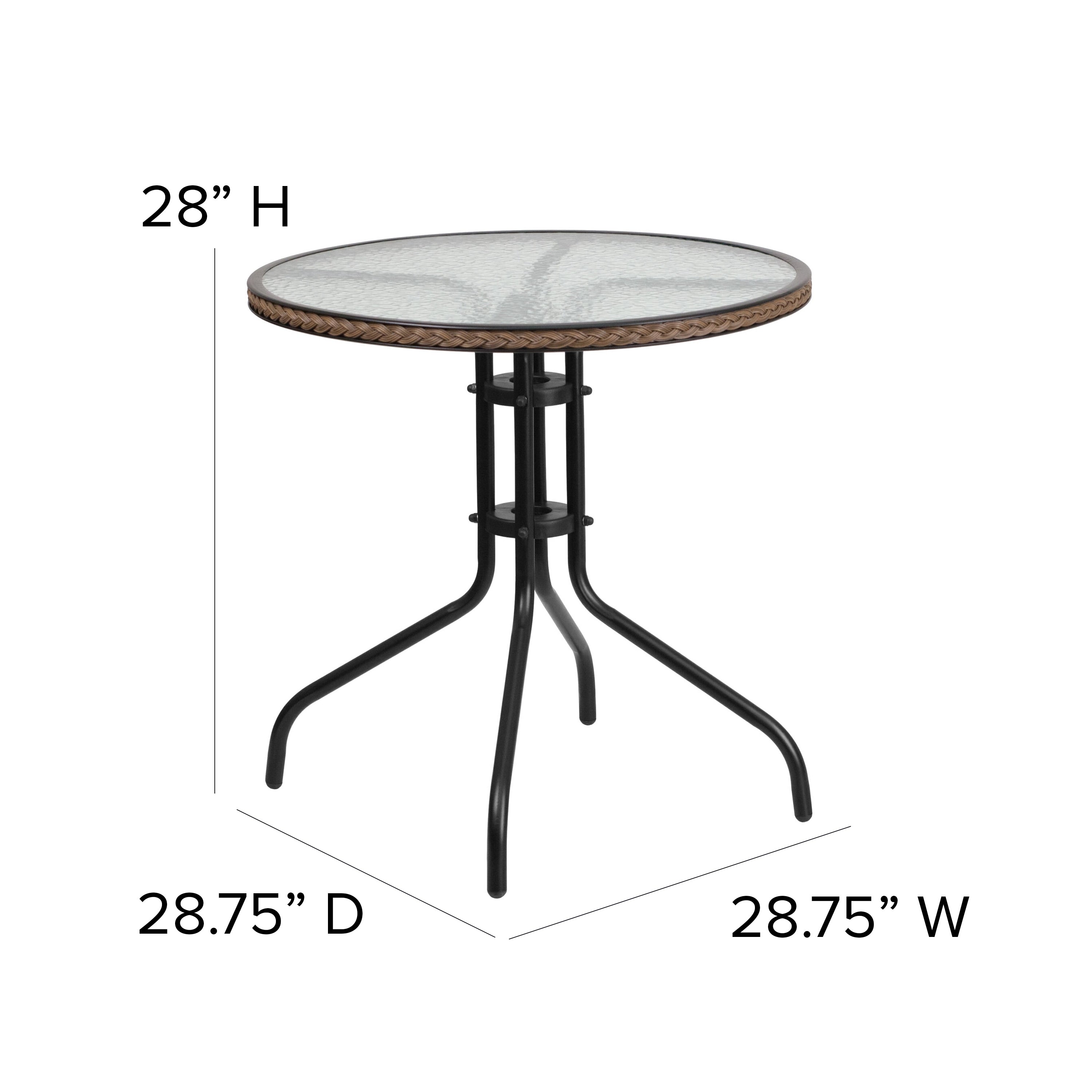3-piece Outdoor Table/Chair Set - 28.75W x 28.75D x 28H
