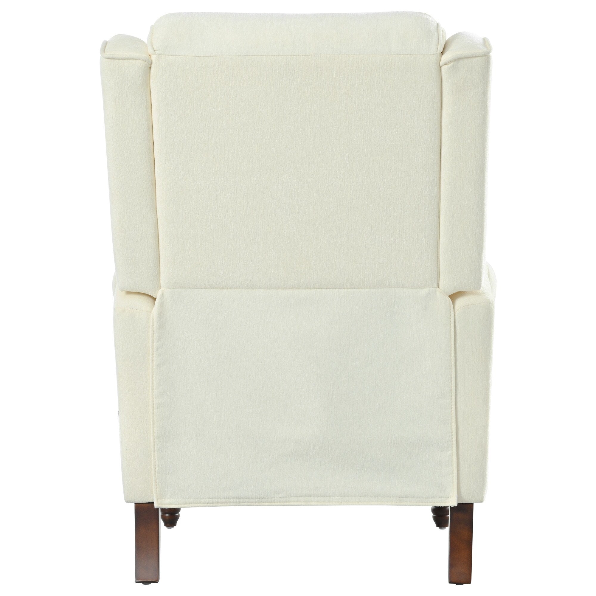 Fauteuil inclinable rembourré avec dossier à oreilles classique et pieds en bois massif en forme de gourde (29,75 $)