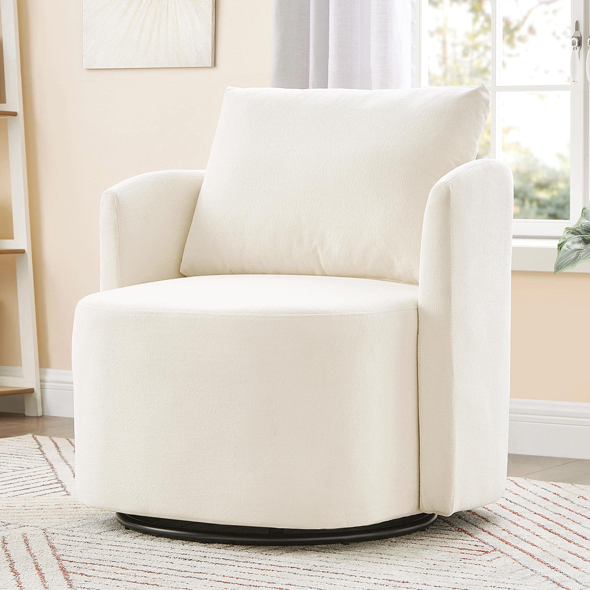 Fauteuil d'appoint en forme de tonneau de 29,9 pouces