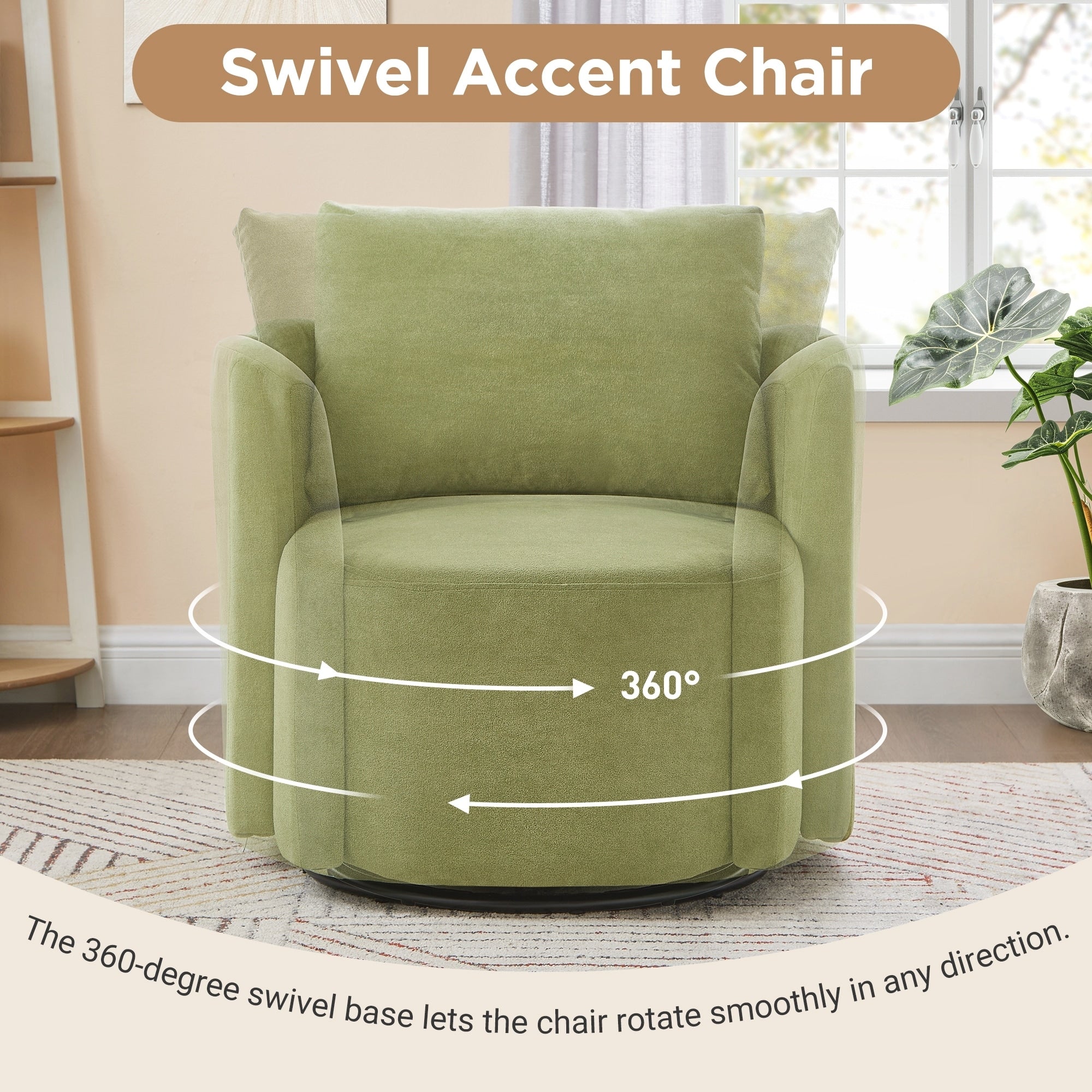 Fauteuil d'appoint en forme de tonneau de 29,9 pouces