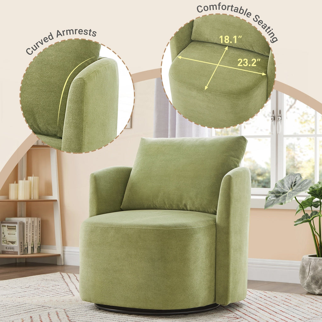 Fauteuil d'appoint en forme de tonneau de 29,9 pouces