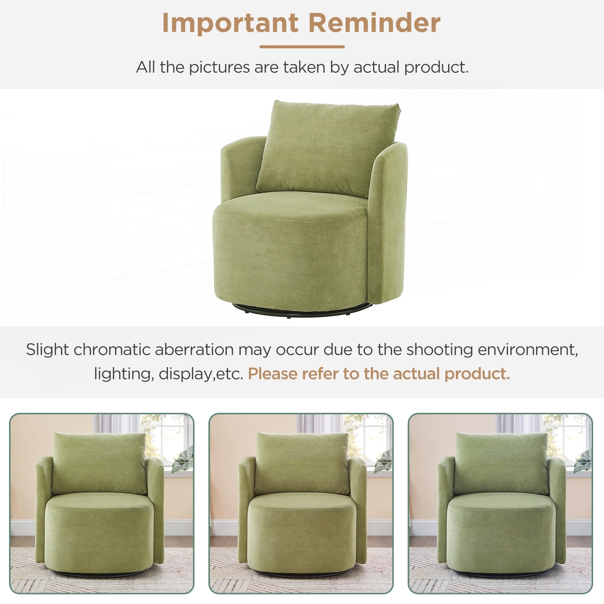 Fauteuil d'appoint en forme de tonneau de 29,9 pouces