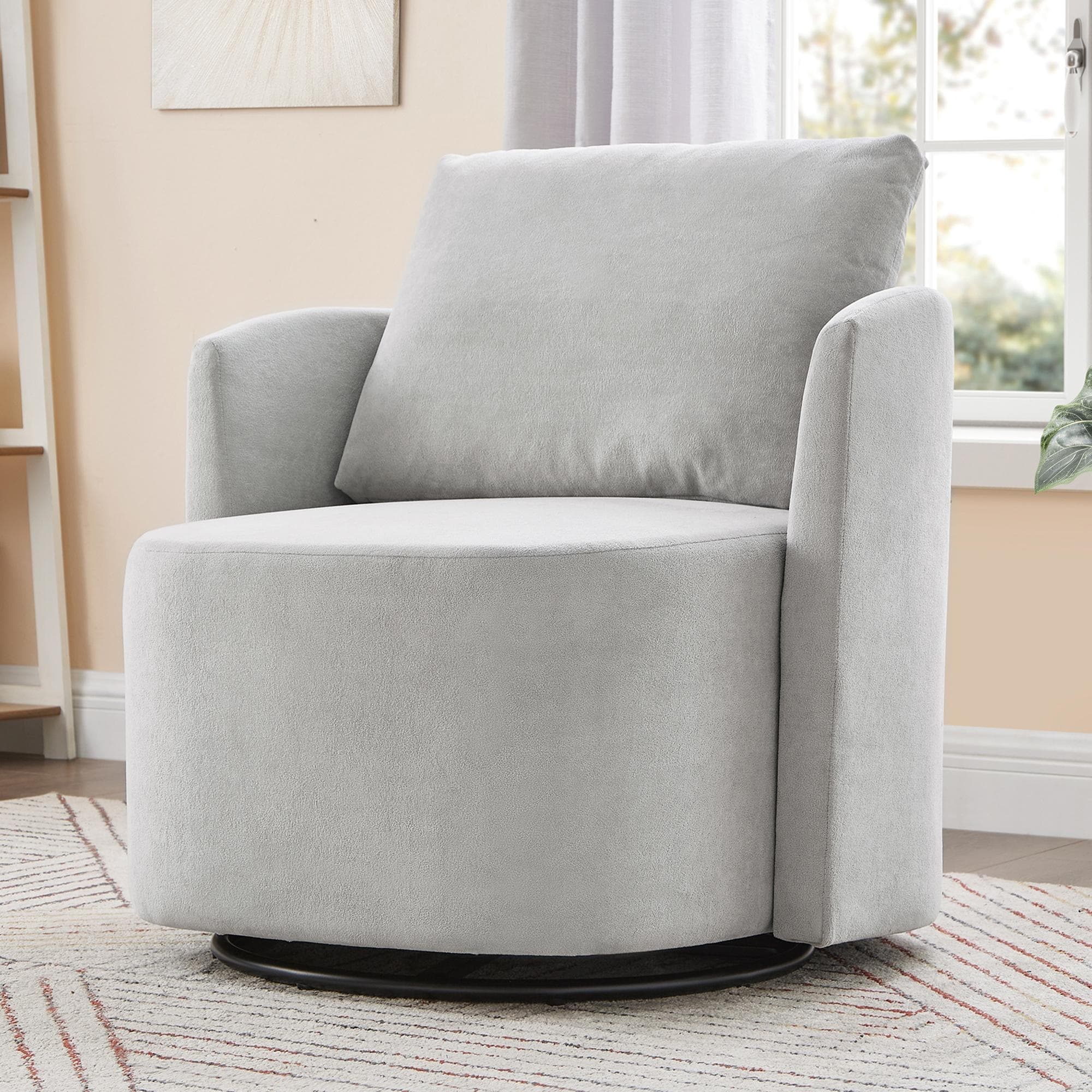 Fauteuil d'appoint en forme de tonneau de 29,9 pouces