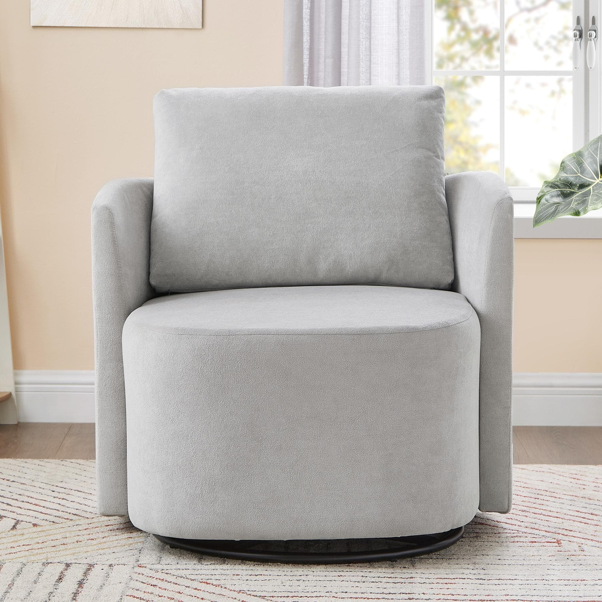 Fauteuil d'appoint en forme de tonneau de 29,9 pouces