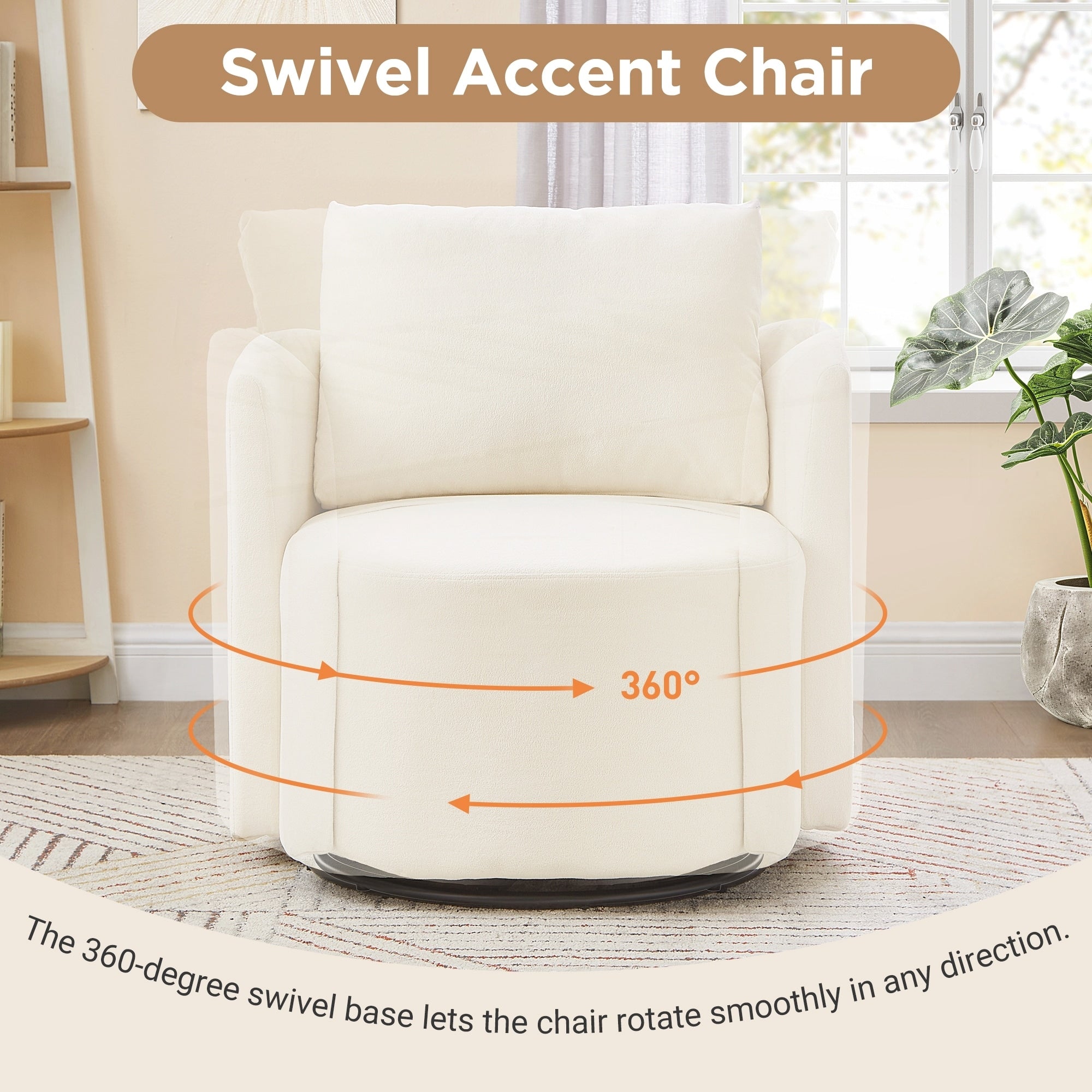 Fauteuil d'appoint en forme de tonneau de 29,9 pouces