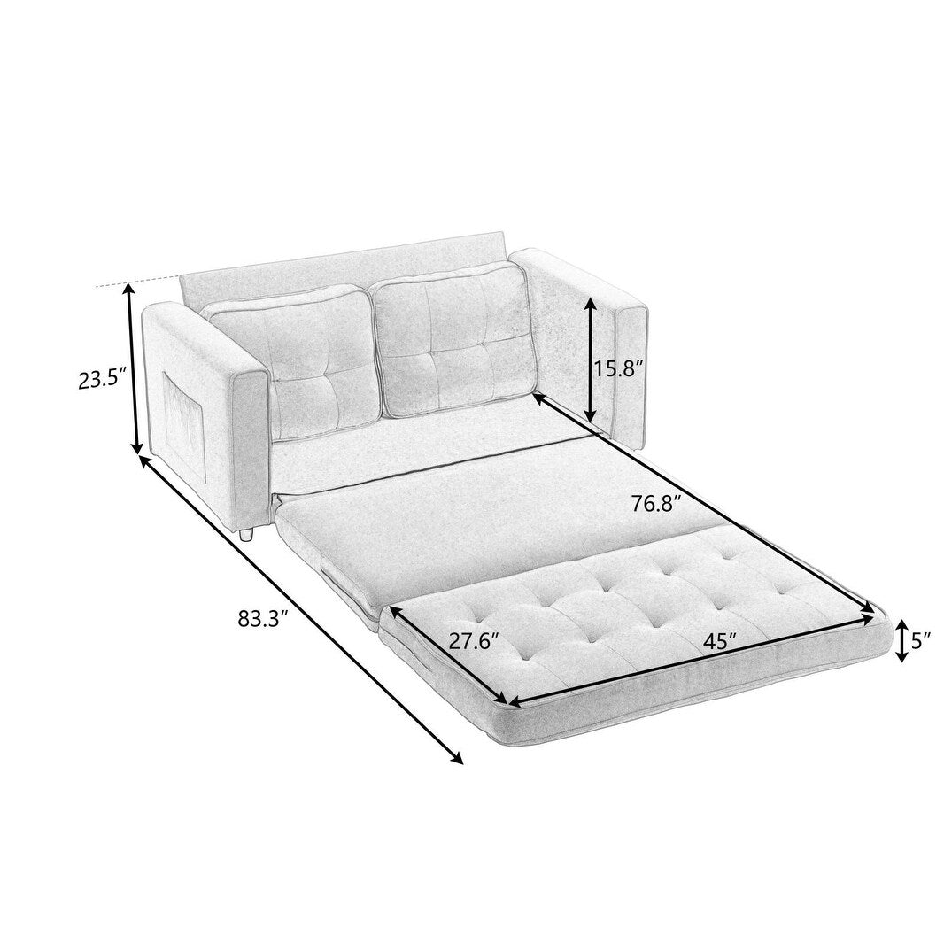 Canapé convertible 3 places, canapé-lit futon, canapé-lit gigogne