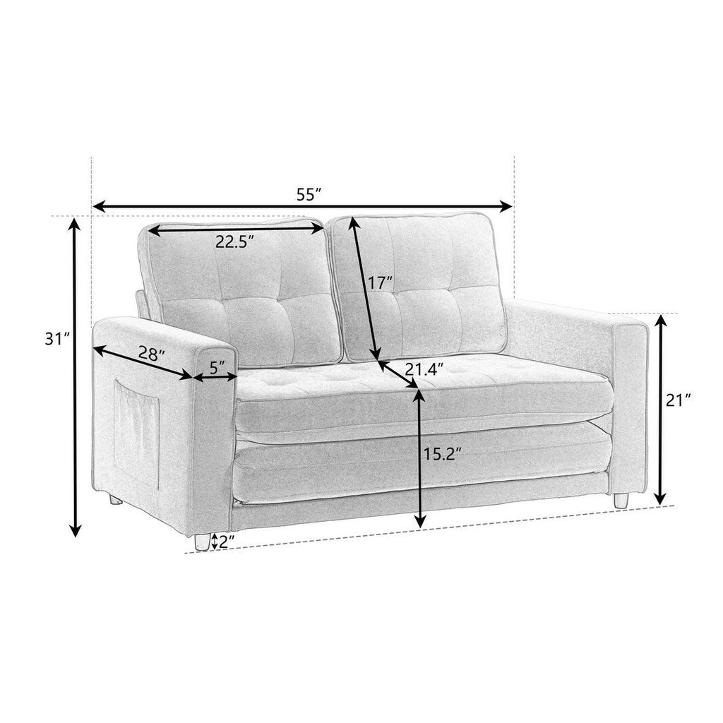 Canapé convertible 3 places, canapé-lit futon, canapé-lit gigogne