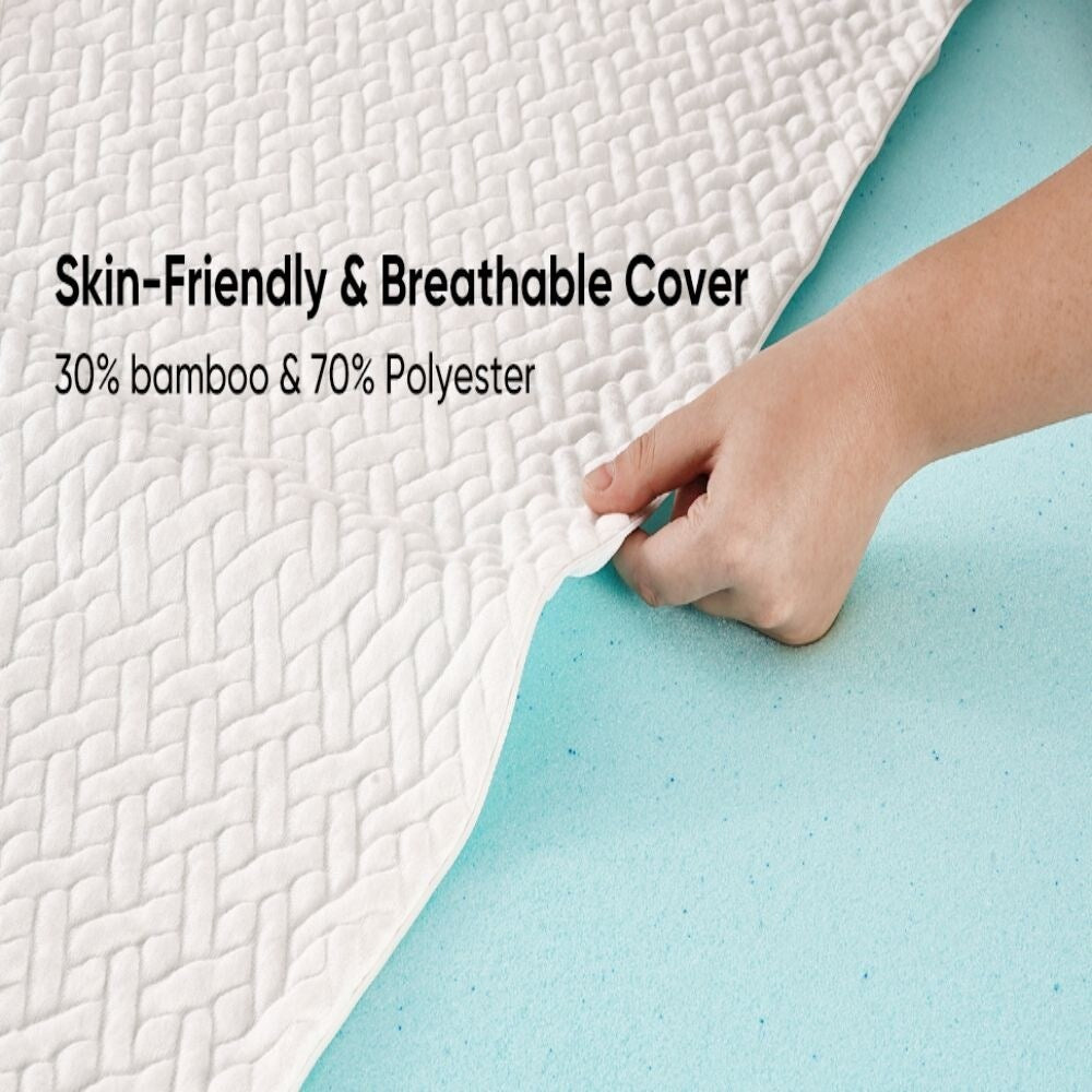 Matelas en mousse à mémoire de forme blanc de 3 pouces