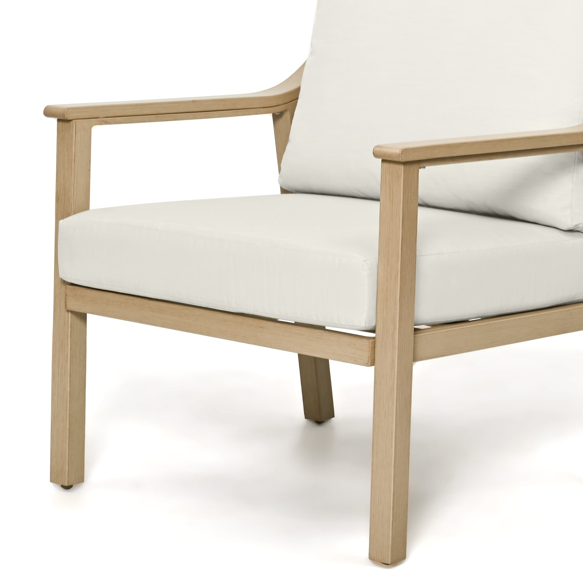 3-Piece Aluminum Patio Conversation Set with End Table and Cushions