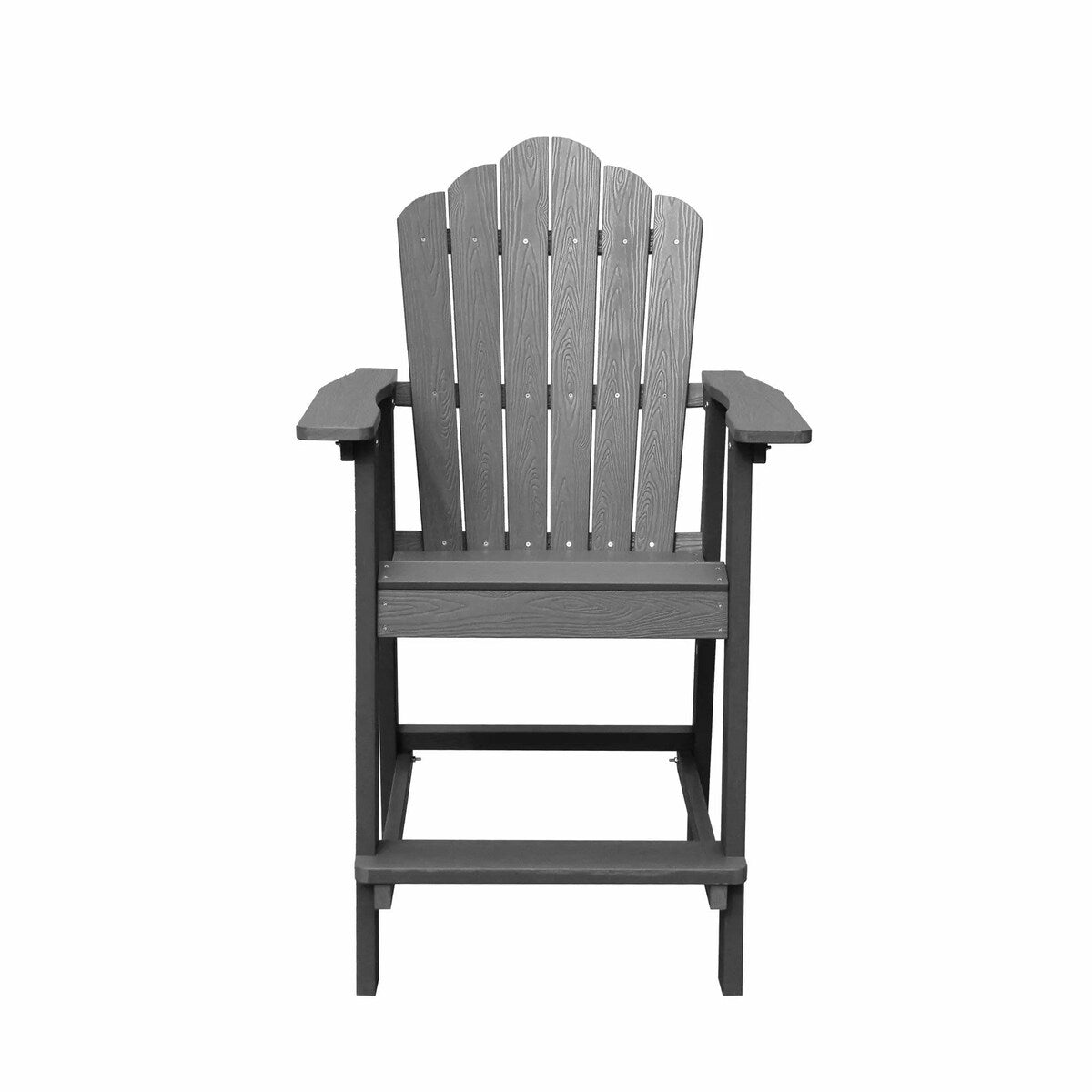 3-Piece Plastic Outdoor Patio Adirondack Chair and Table Set