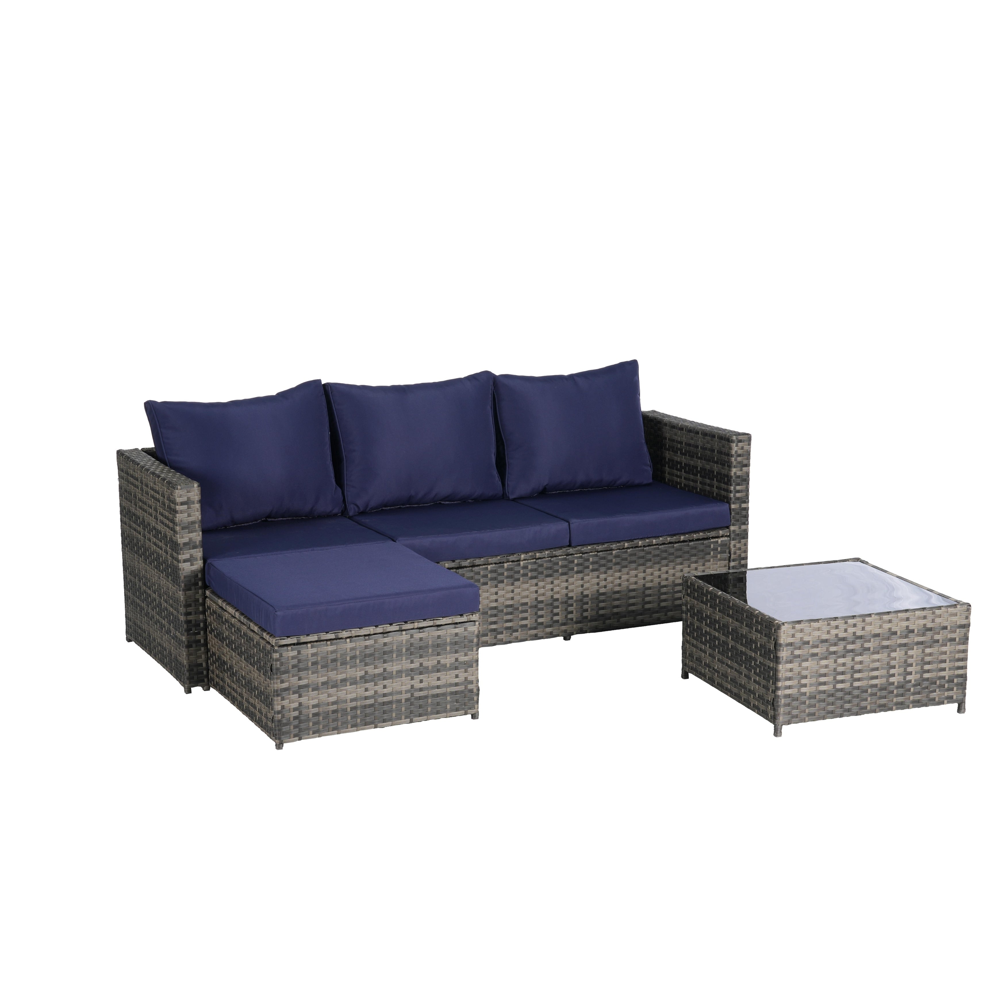 3 Pieces Patio Furniture Set