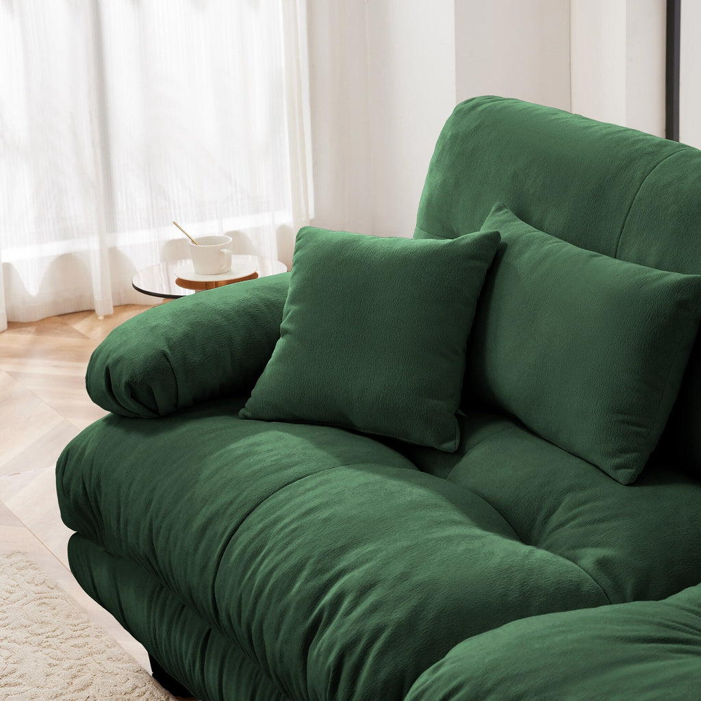 Canapé modulable 3 places, canapé profond en forme de nuage en L avec pouf convertible pour le salon