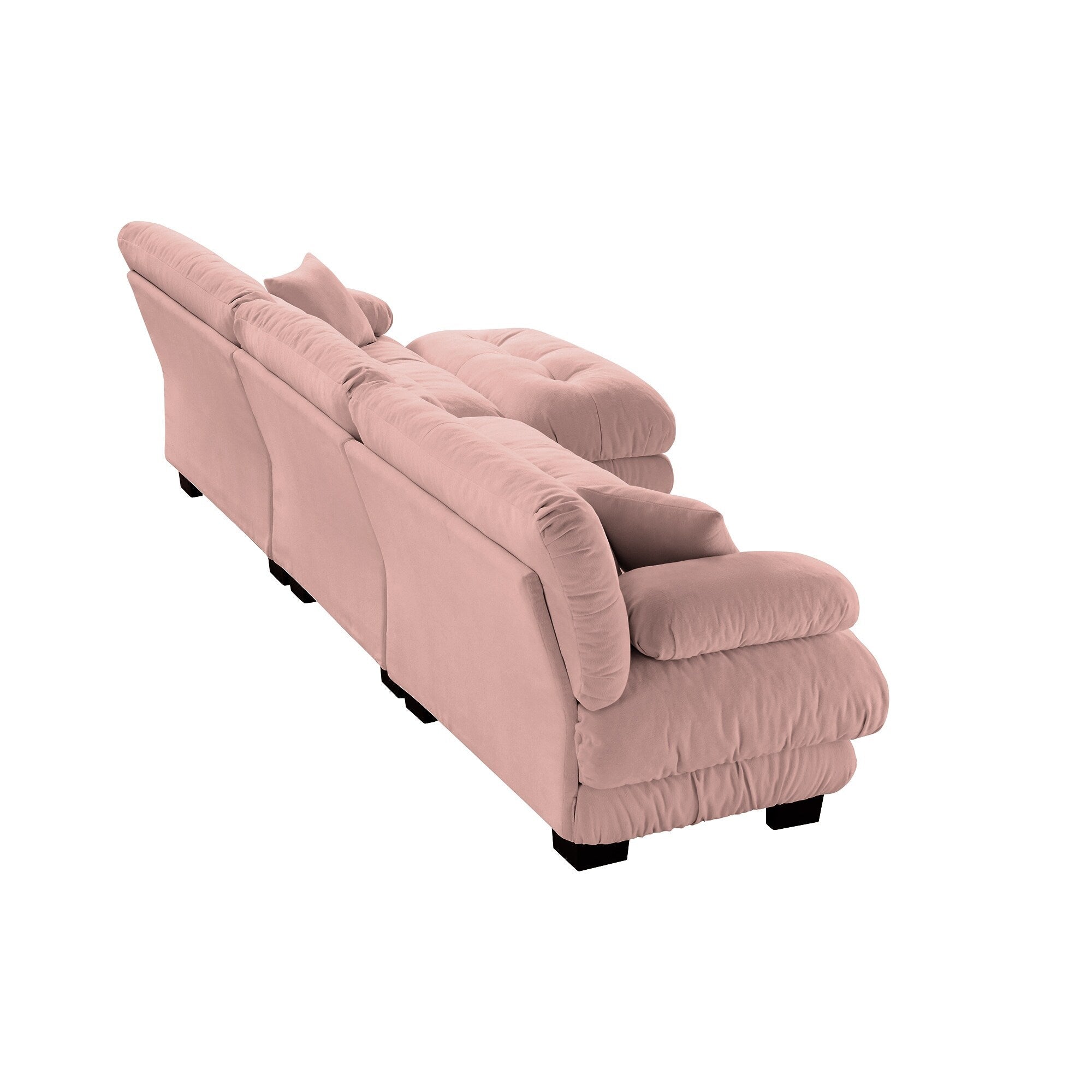 Canapé modulable 3 places, canapé profond en forme de nuage en L avec pouf convertible pour le salon