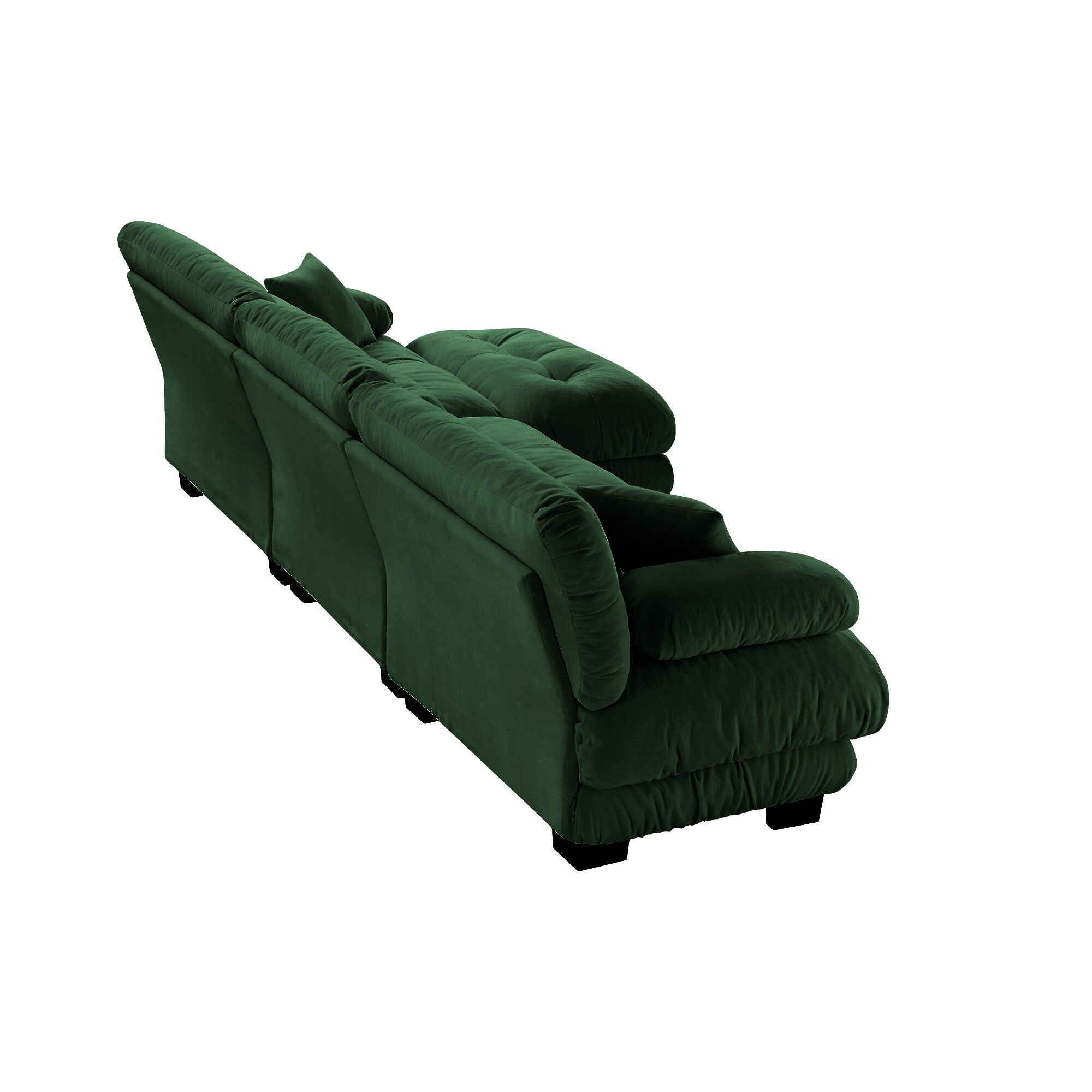 Canapé modulable 3 places, canapé profond en forme de nuage en L avec pouf convertible pour le salon