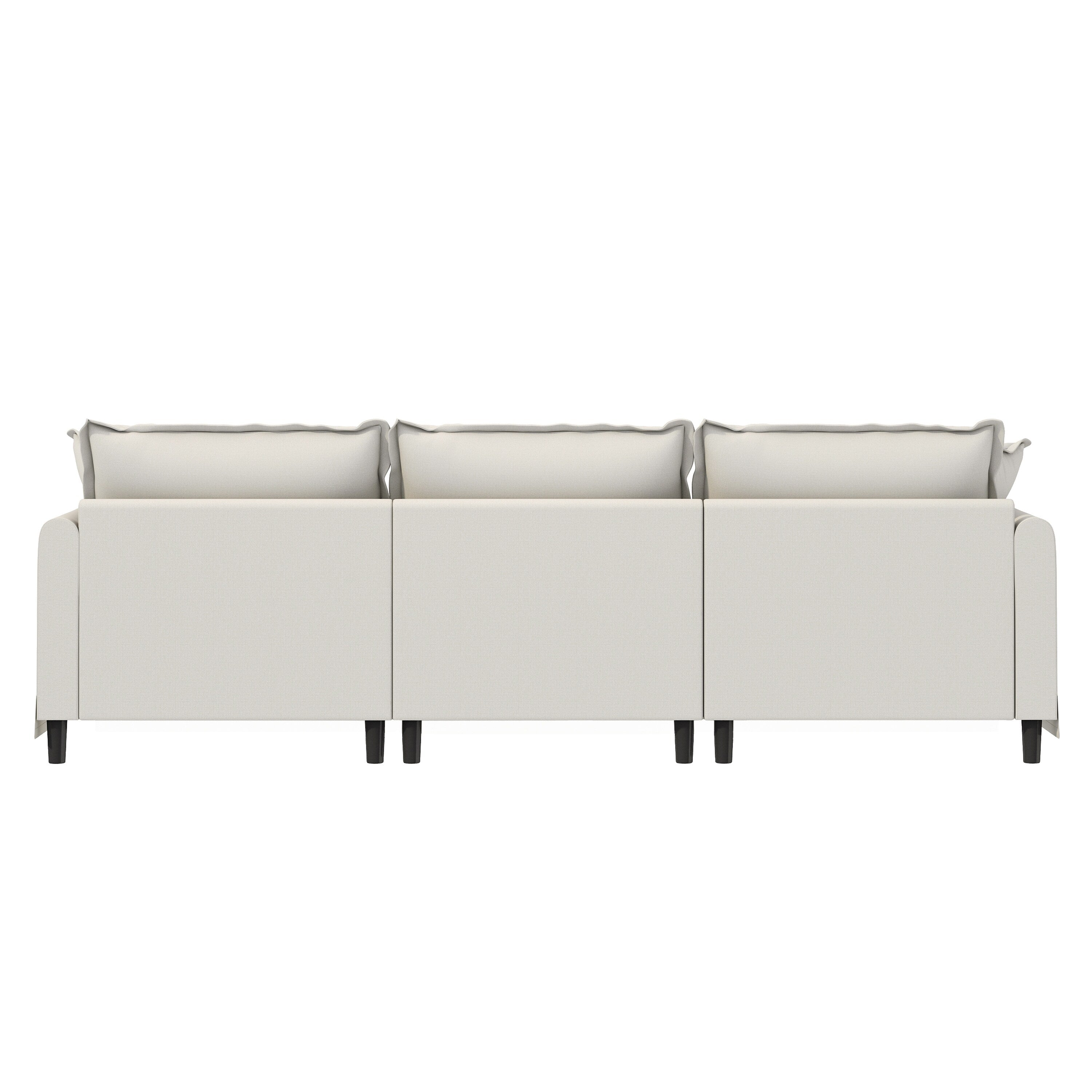 Module de canapé 3 places pour canapé sectionnel modulaire, assise large, canapé nuage en chenille avec coussins décoratifs