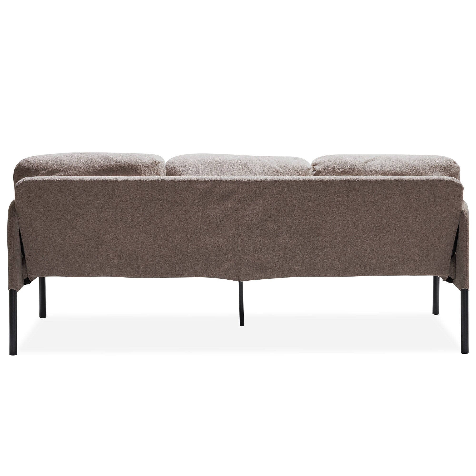 Canapé 3 places en tissu polyester en forme de L avec pouf, canapé rembourré moderne, petit canapé confortable pour petit espace