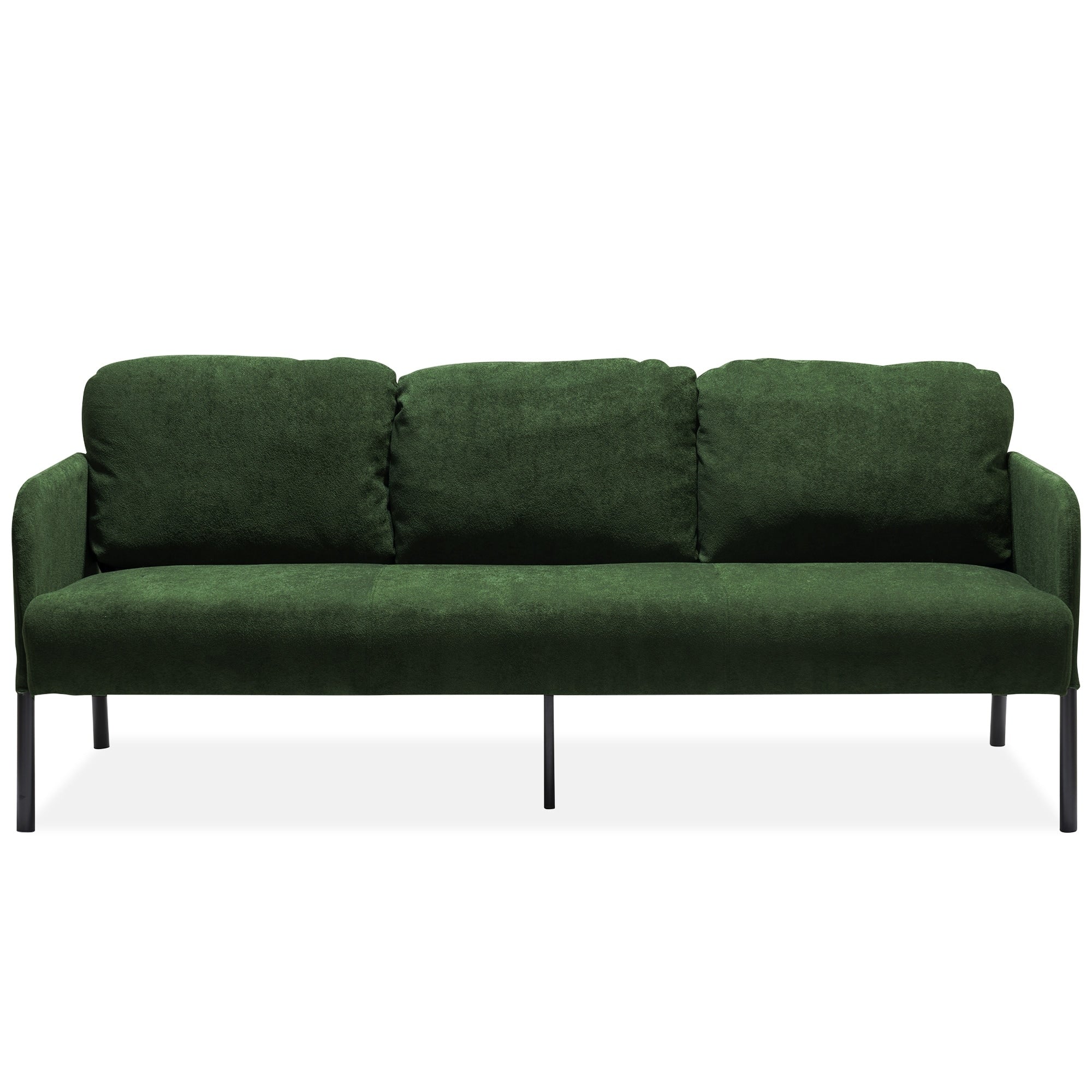 Canapé 3 places en tissu polyester, canapé rembourré moderne, petit canapé confortable pour petit espace, salon, chambre, bureau