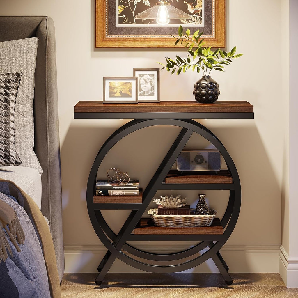 Table d'appoint à 3 niveaux avec rangement pour salon