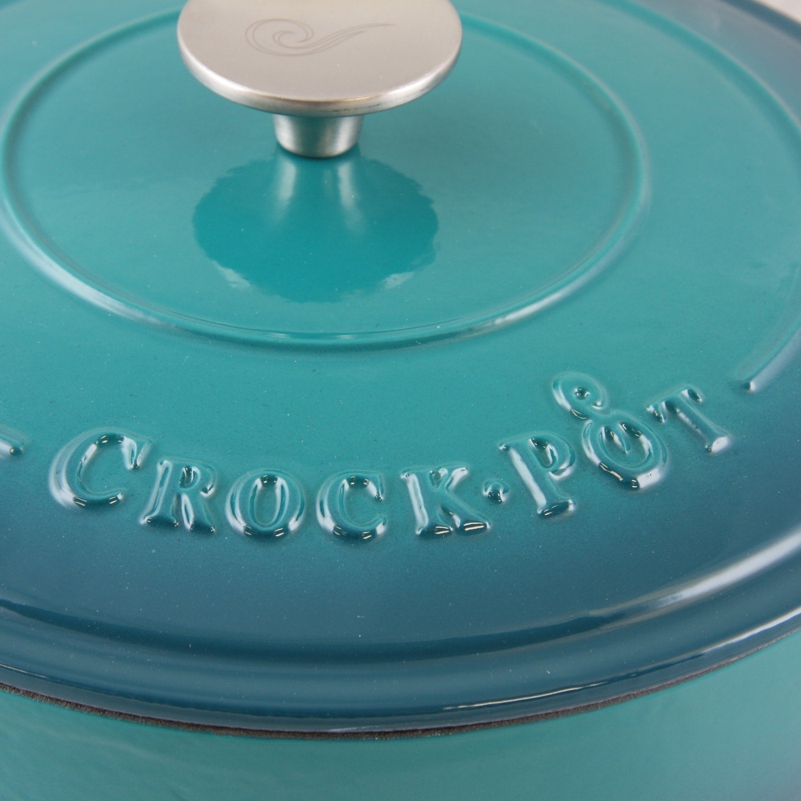 Sauteuse en fonte émaillée de 3,5 litres avec couvercle, couleur turquoise ombrée