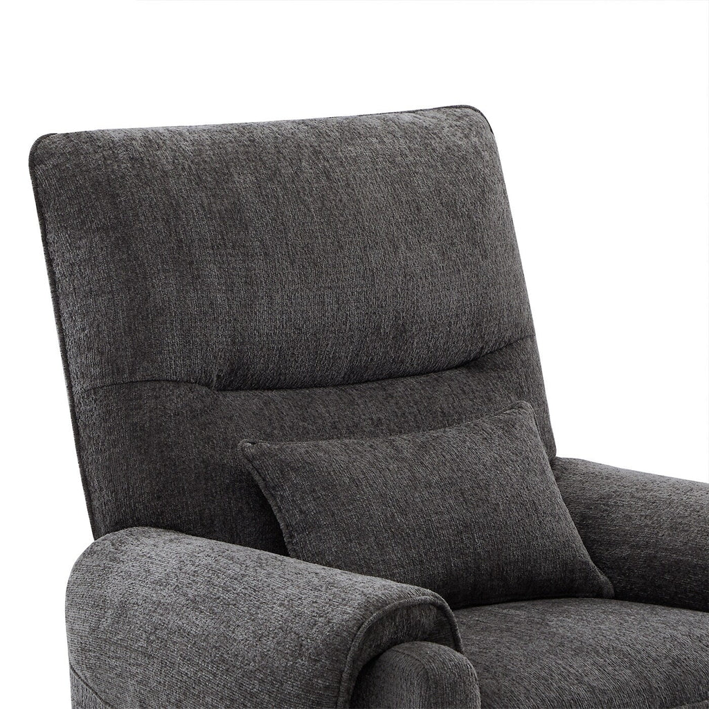 30 Power Lift Assist Recliner Arm Chair Steel Gray Chenille