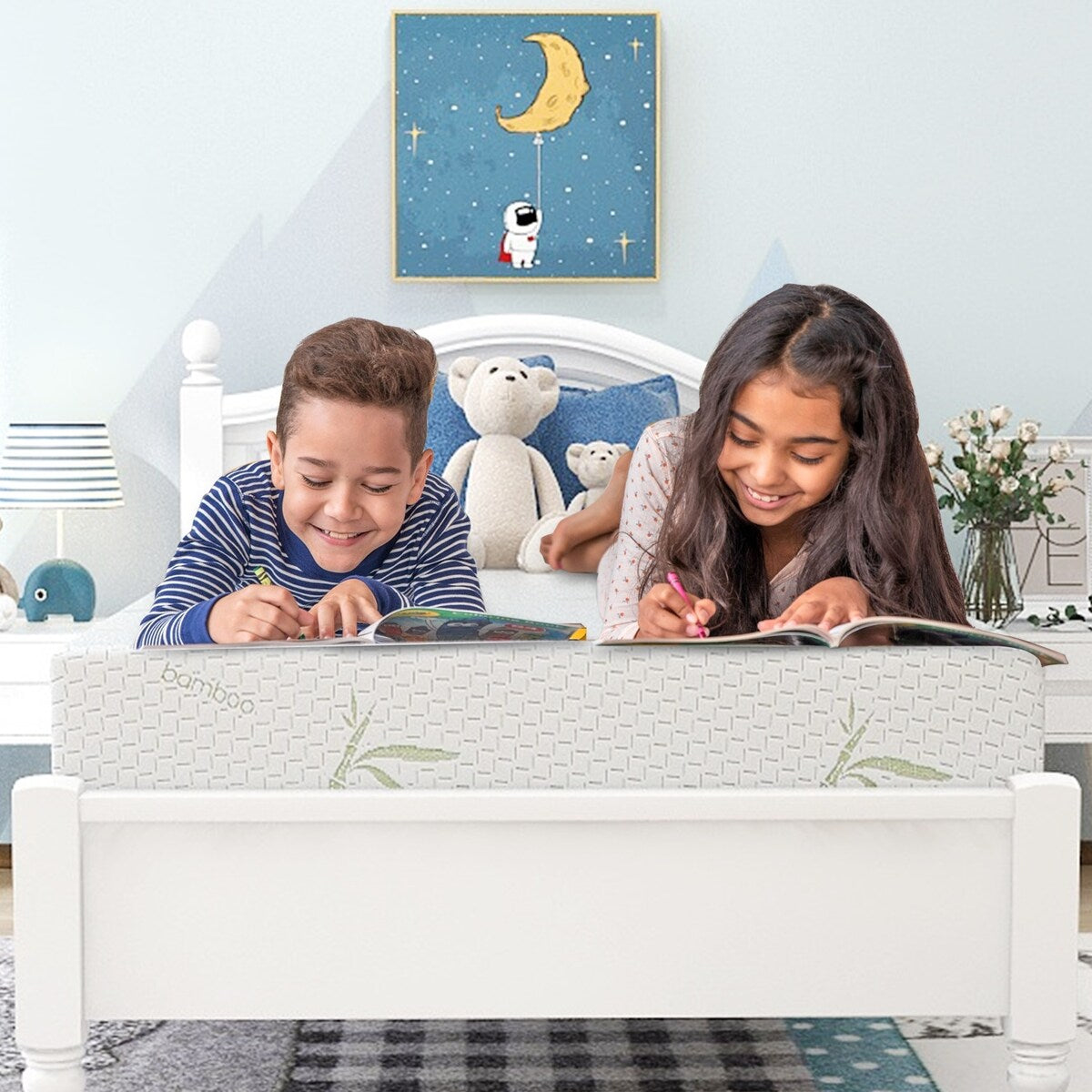 10 inch Memory Foam Mattress Medium-Firm Feel with Bamboo Cover, CertiPUR-US Certified