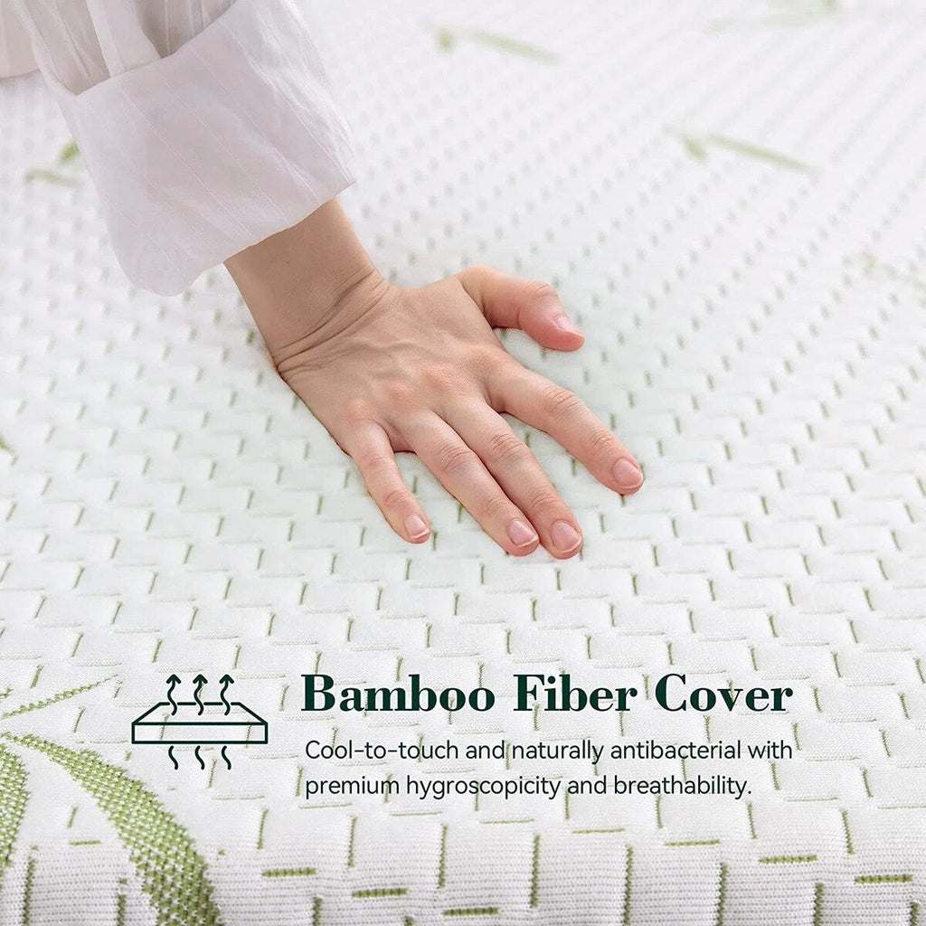 10 inch Memory Foam Mattress Medium-Firm Feel with Bamboo Cover, CertiPUR-US Certified