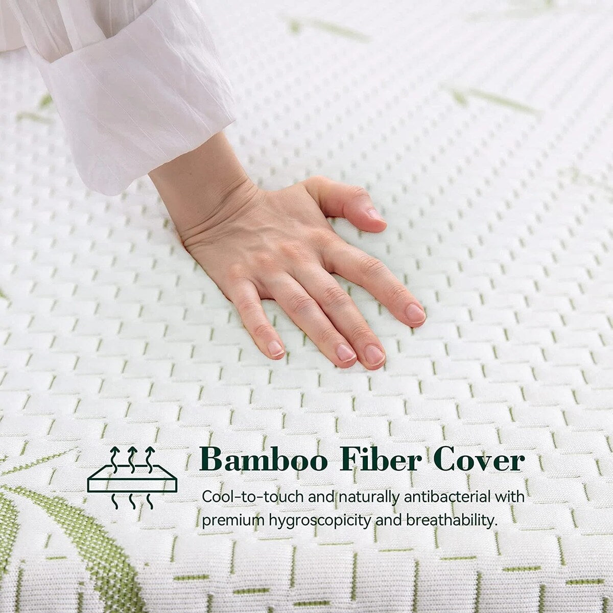 10 inch Memory Foam Mattress Medium-Firm Feel with Bamboo Cover, CertiPUR-US Certified