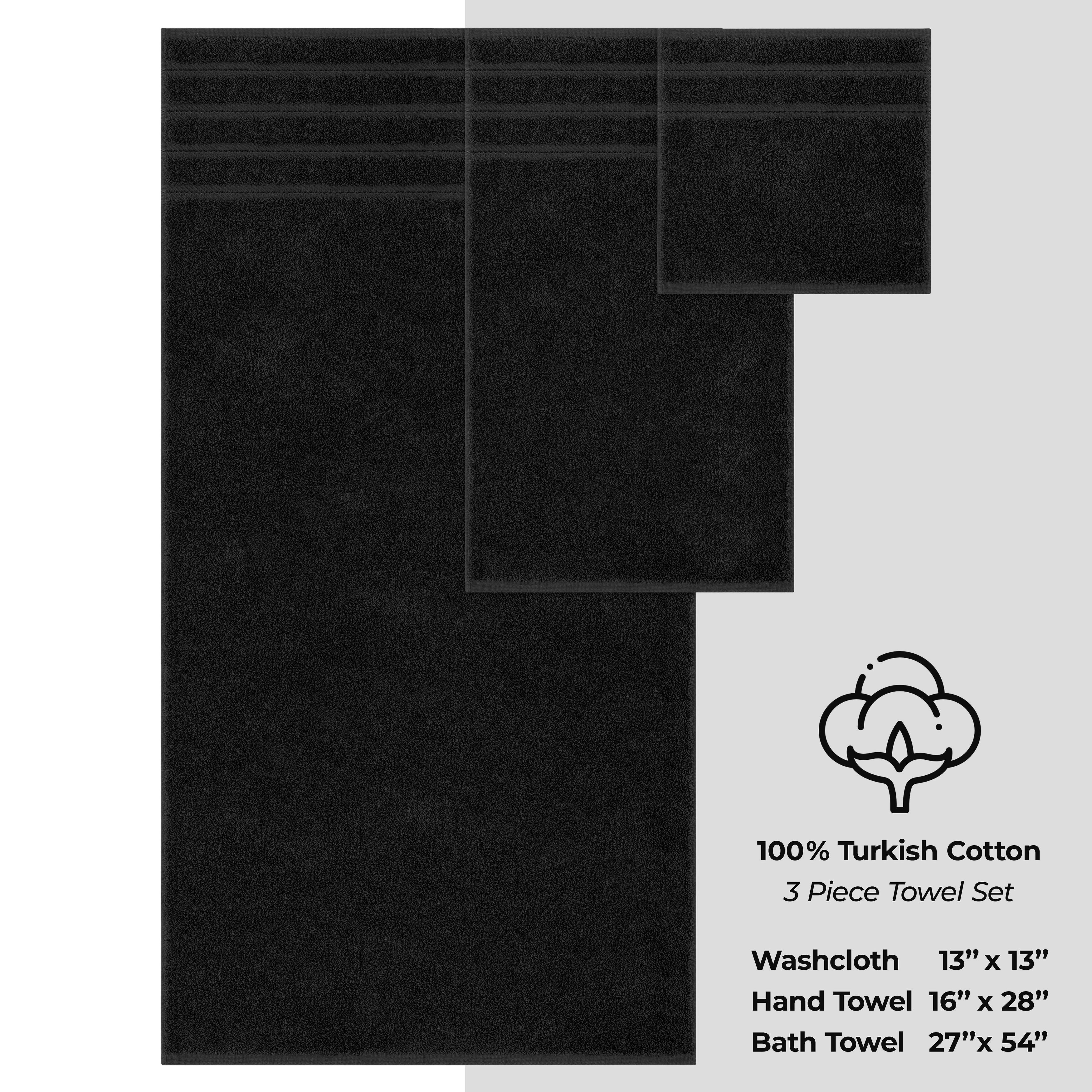 Ensemble de serviettes de bain 3 pièces 100 % coton Serviettes de bain turques de luxe Serviettes de toilette extra larges Ensemble de liquidation