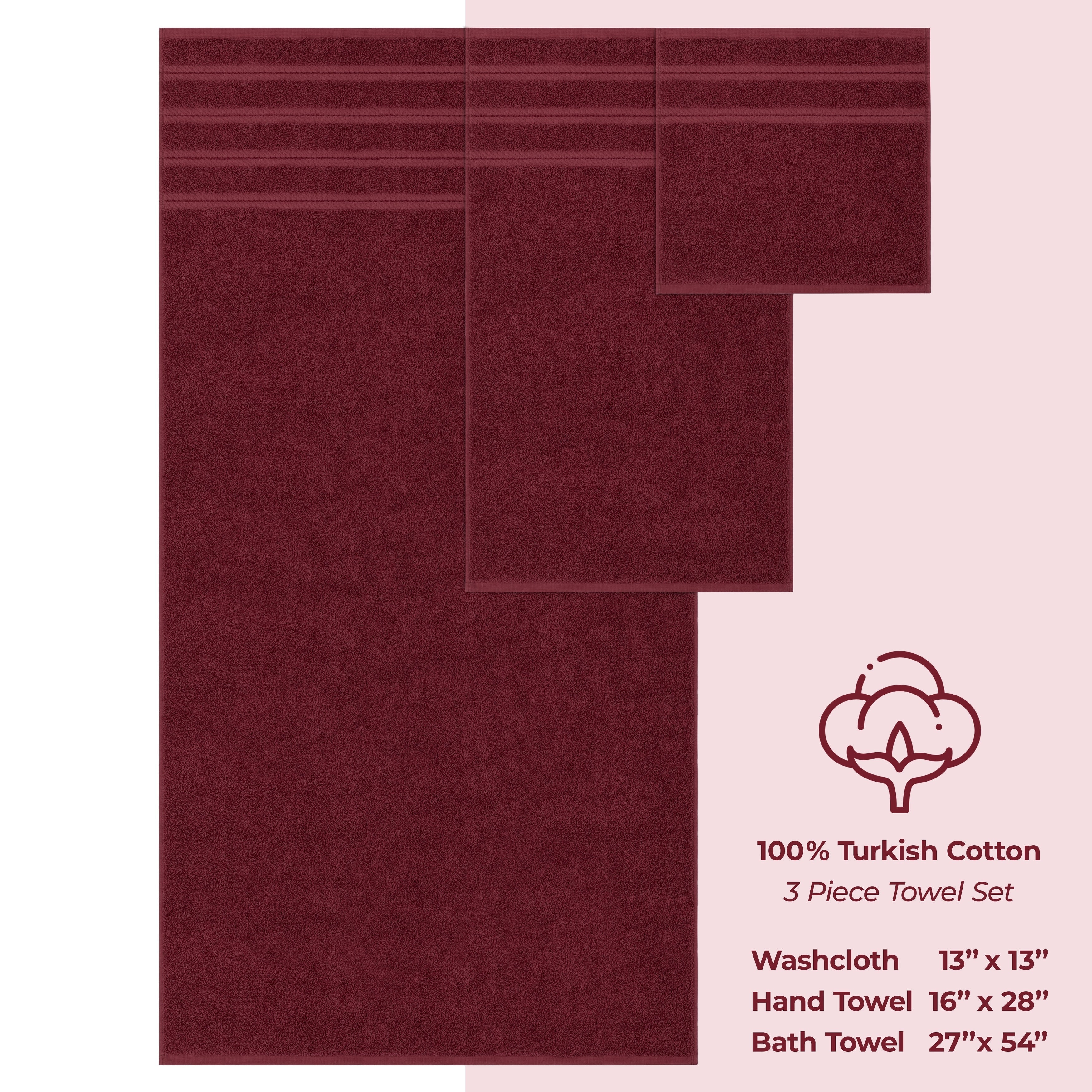 Ensemble de serviettes de bain 3 pièces 100 % coton Serviettes de bain turques de luxe Serviettes de toilette extra larges Ensemble de liquidation