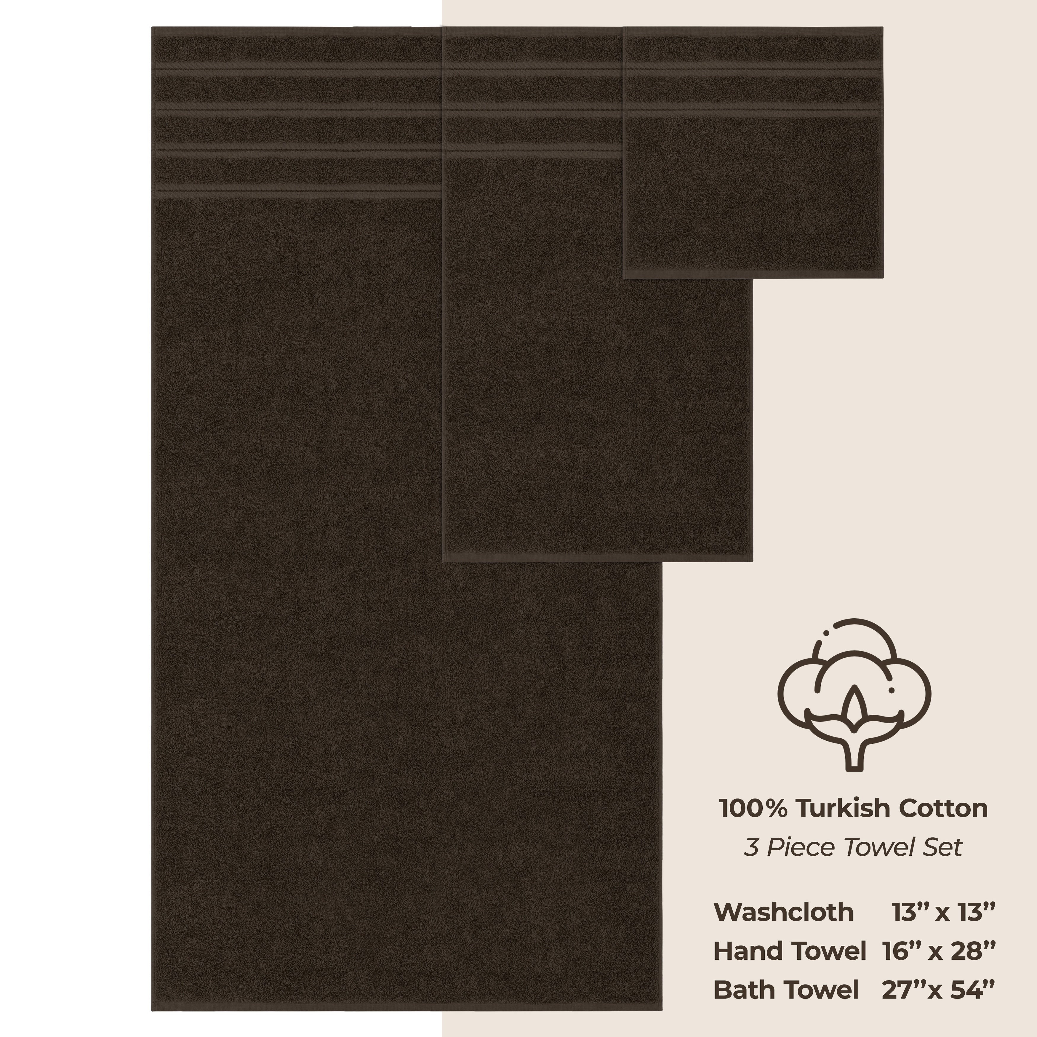 Ensemble de serviettes de bain 3 pièces 100 % coton Serviettes de bain turques de luxe Serviettes de toilette extra larges Ensemble de liquidation