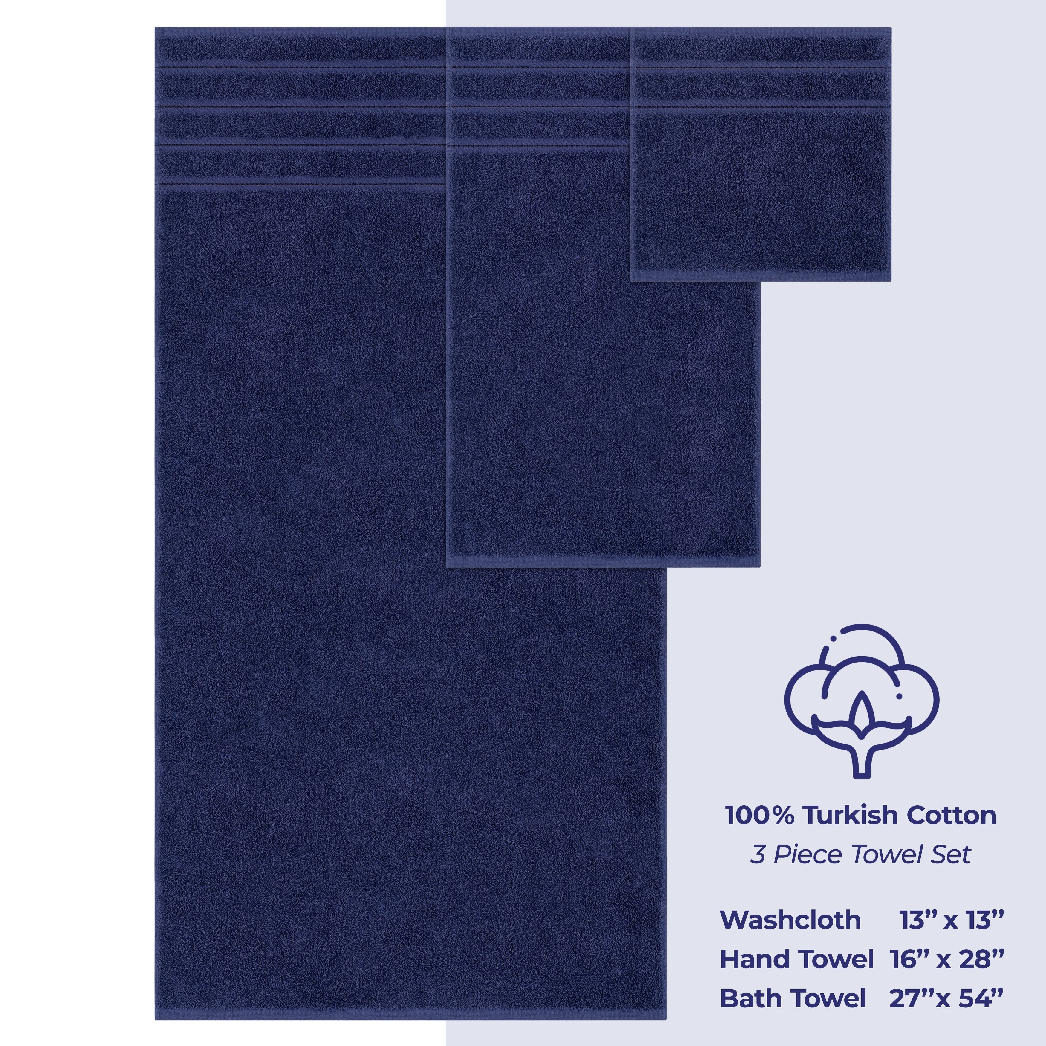 Ensemble de serviettes de bain 3 pièces 100 % coton Serviettes de bain turques de luxe Serviettes de toilette extra larges Ensemble de liquidation