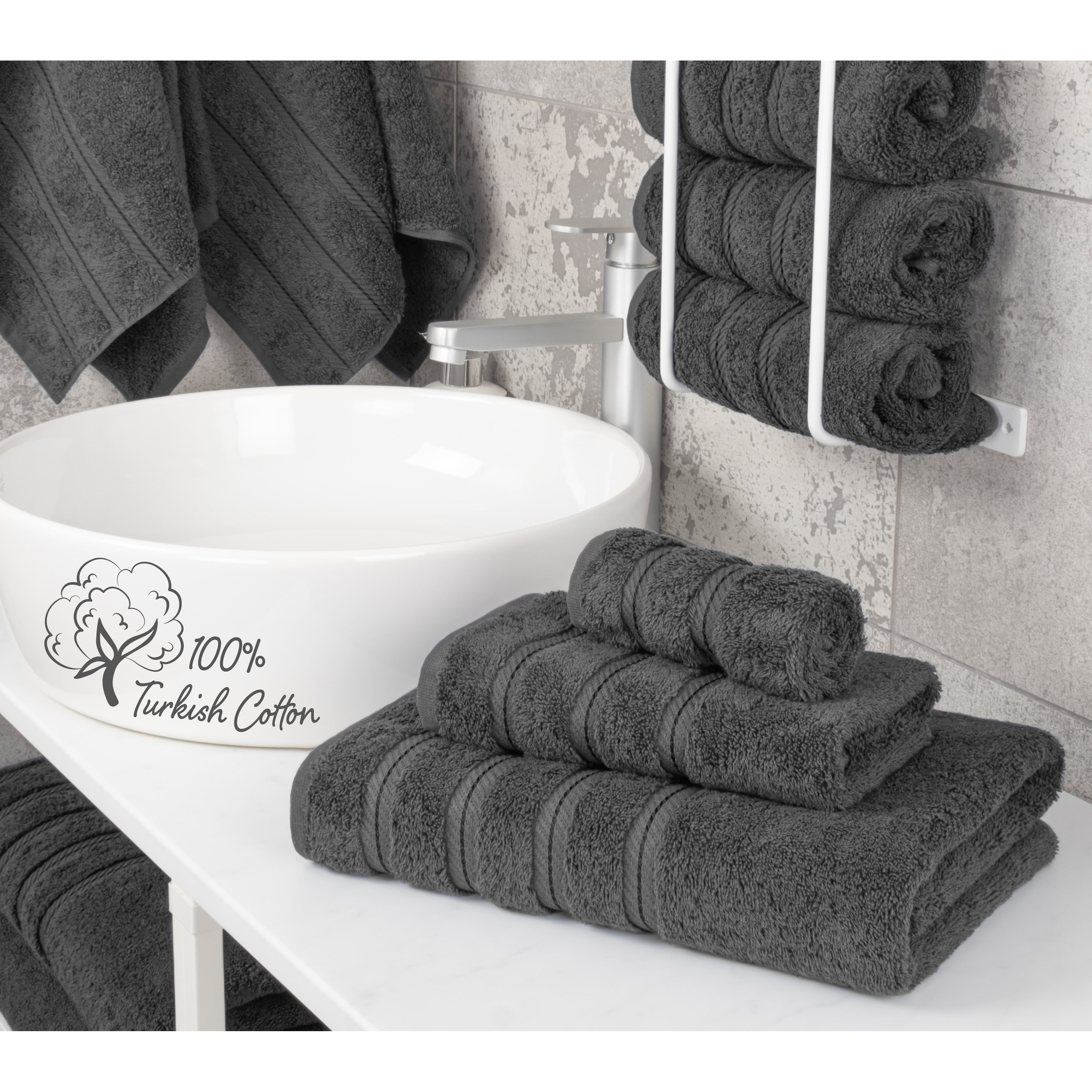 Ensemble de serviettes de bain 3 pièces 100 % coton Serviettes de bain turques de luxe Serviettes de toilette extra larges Ensemble de liquidation