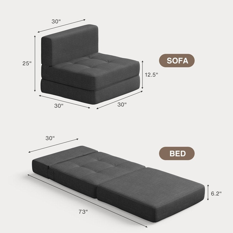 Fauteuil convertible 3 en 1, fauteuil rabattable, chaise longue rabattable et lit-lit