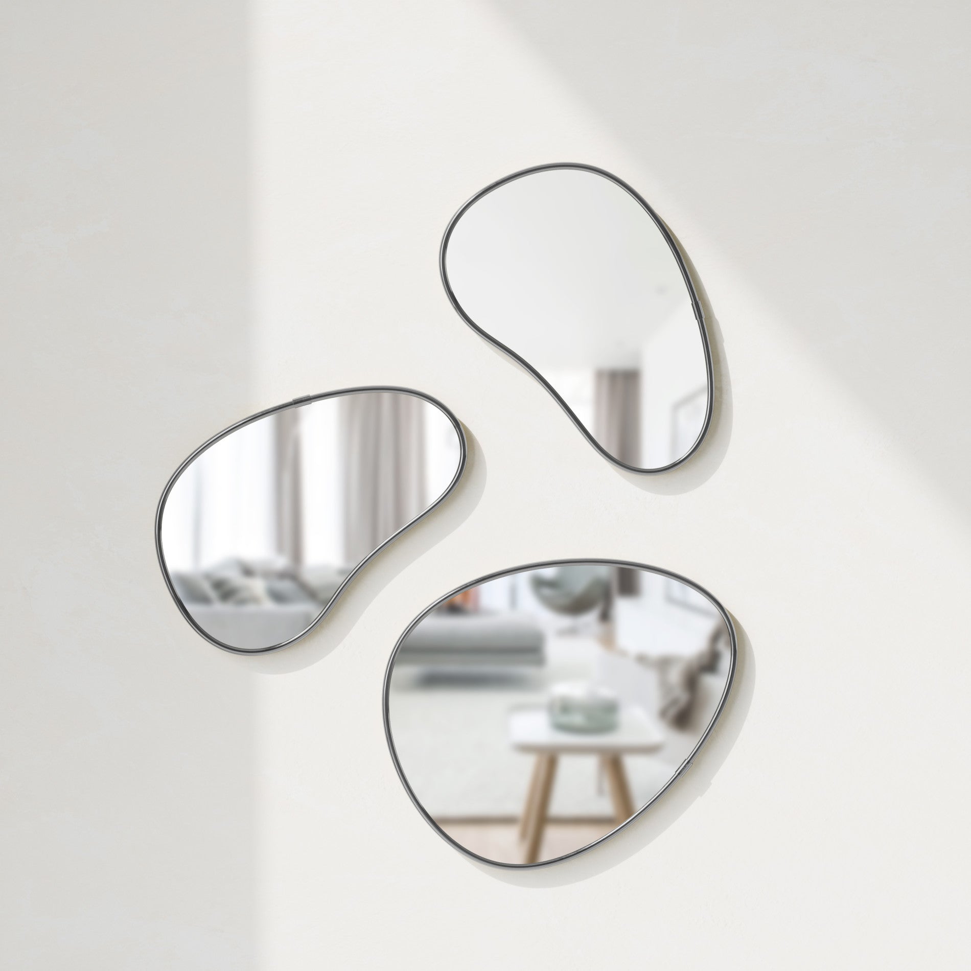 Miroirs muraux Hubba Pebble, lot de 3