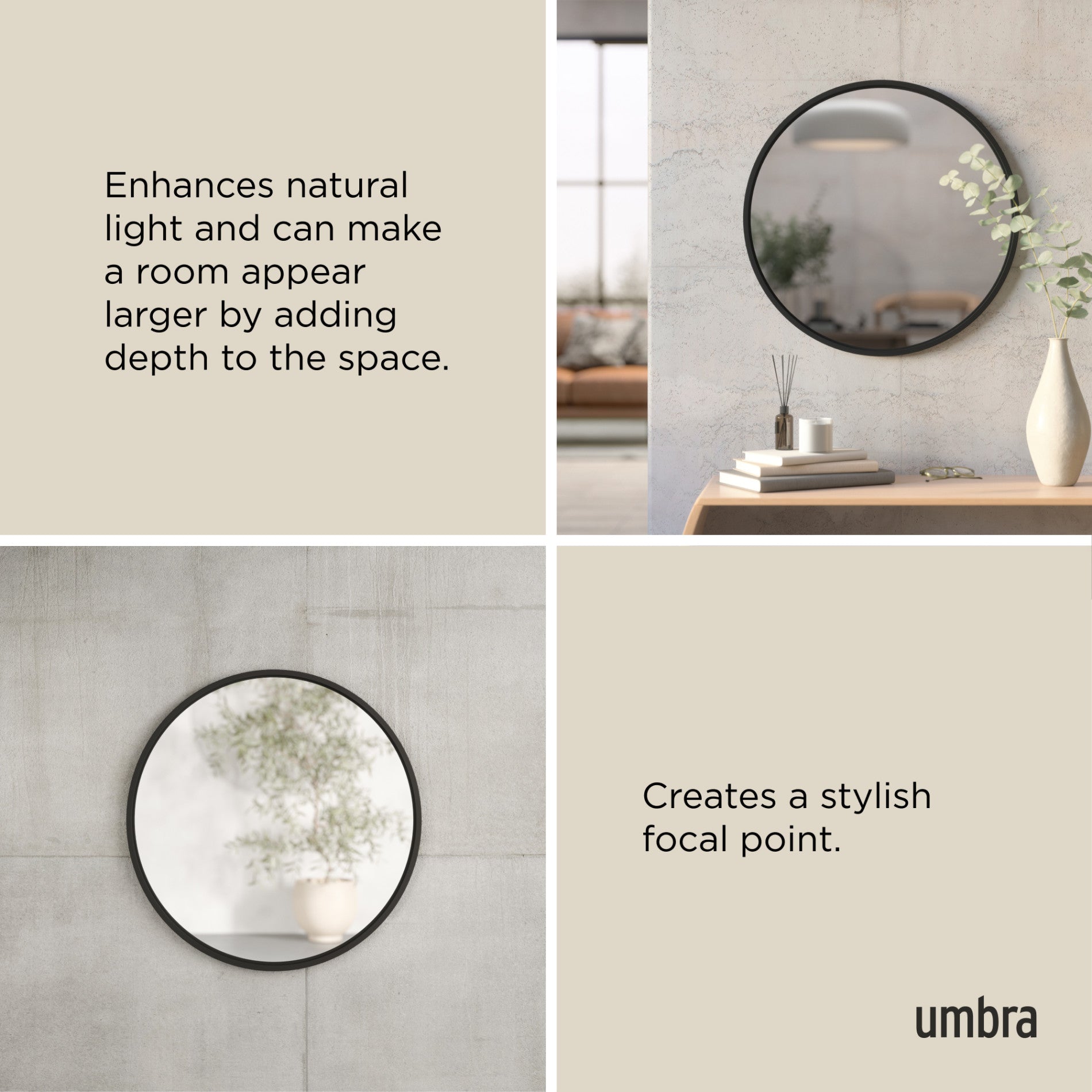 Miroir mural Hub